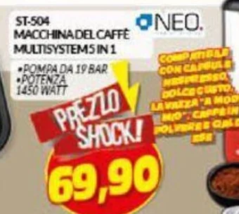 Risparmio Casa MACCHINA DEL CAFFE MULTISYSTEMS IN 1 offerta