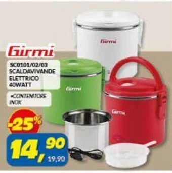 Risparmio Casa Girmi SCD1012/03 SCALDAVIVANDE ELETTRICO 40WATT offerta
