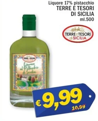 Ard Discount Liquore 17% pistacchio TERRE E TESORI DI SICILIA ml.500 offerta