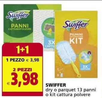 Il Gigante SWIFFER dry o parquet 13 panni o kit cattura polvere offerta