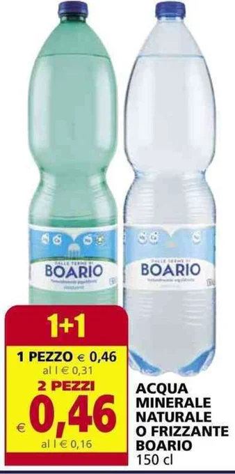 Il Gigante ACQUA MINERALE NATURALE O FRIZZANTE BOARIO 150 cl offerta