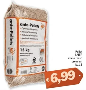 Pellet ANTE abete rosso premium kg.15