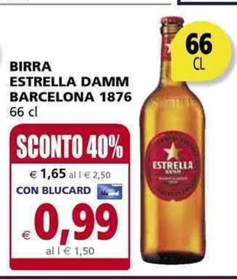 Il Gigante BIRRA ESTRELLA DAMM BARCELONA 1876 66 cl offerta