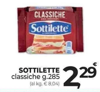 Supermercati Dok SOTTILETTE classiche g.285 offerta