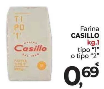 Supermercati Dok Farina CASILLO kg.1 tipo "1" o tipo "2" offerta