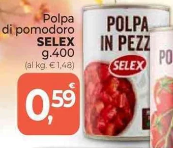 Supermercati Dok Polpa di pomodoro SELEX g.400 offerta