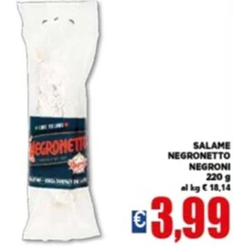 Vivo Supermercati SALAME NEGRONETTO NEGRONI 220G offerta