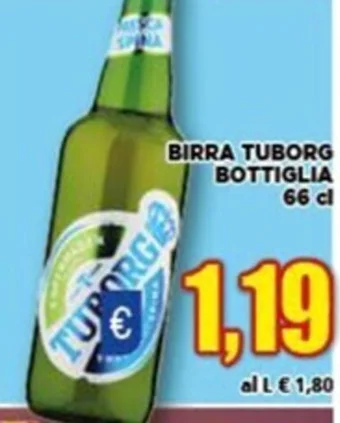 Vivo Supermercati BIRRA TUBORG BOTTIGLIA 66 cl offerta