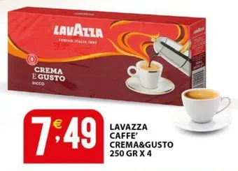 LAVAZZA CAFFE' CREMA&GUSTO 250 GR X 4