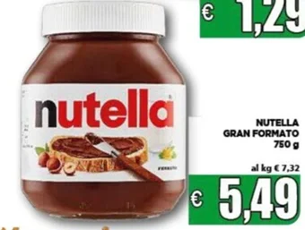 Vivo Supermercati NUTELLA GRAN FORMATO 750 g offerta