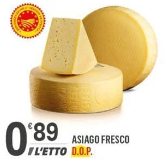Supermercati Dok ASIAGO FRESCO D.O.P. offerta