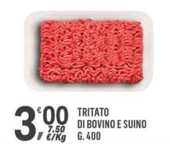 Supermercati Dok TRITATO DI BOVINO E SUINO G.400 offerta