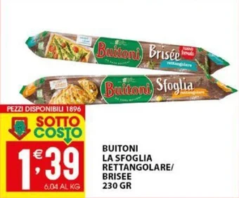 Sisa BUITONI LA SFOGLIA RETTANGOLARE/ BRISEE 230 GR offerta