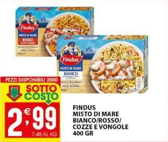 Sisa FINDUS MISTO DI MARE BIANCO/ROSSO/ COZZE E VONGOLE 400 GR offerta