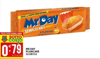 Sisa MR DAY PLUMCAKE 32 GR X 6 offerta