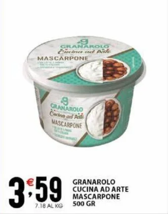 Sisa GRANAROLO CUCINA AD ARTE MASCARPONE 500 GR offerta