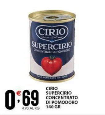 Sisa CIRIO SUPERCIRIO CONCENTRATO DI POMODORO 140 GR offerta