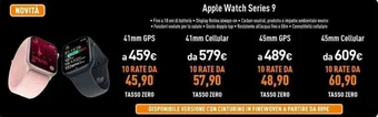 Unieuro Apple Watch Series 9 41mm GPS offerta