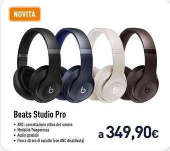 Unieuro Beats Studio Pro offerta