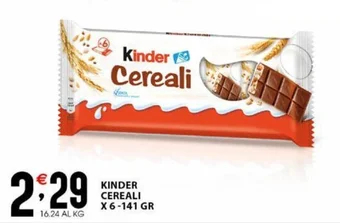 Sisa KINDER CEREALI X 6-141 GR offerta