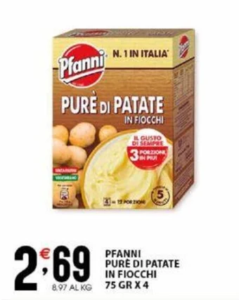 PFANNI PURE DI PATATE IN FIOCCHI 75 GR X 4