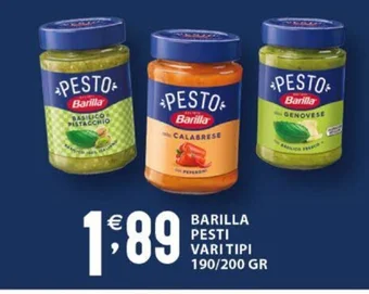 Sisa BARILLA PESTI VARI TIPI 190/200 GR offerta