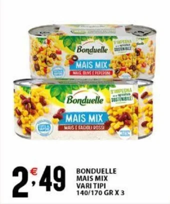 BONDUELLE MAIS MIX VARI TIPI 140/170 GR X 3
