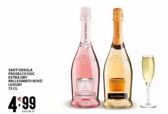 SANT'ORSOLA PROSECCO DOC EXTRA DRY MILLESIMATO ROSE/ LUXURY 75 CL