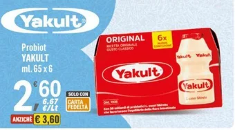 Supermercati Dok Probiot YAKULT ml. 65 x 6 offerta