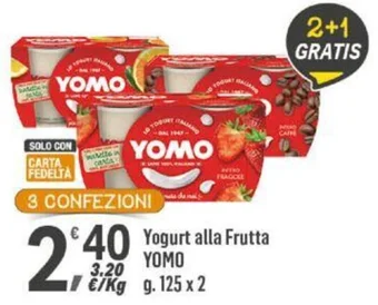 Yogurt alla Frutta YOMO g. 125 x 2
