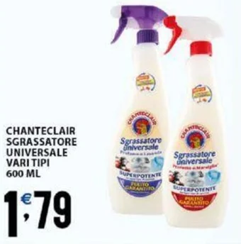 Sisa CHANTECLAIR SGRASSATORE UNIVERSALE VARI TIPI 600 ML offerta