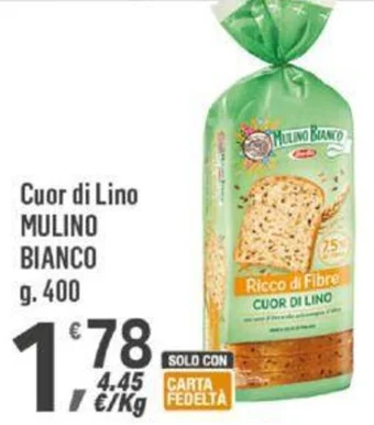 Supermercati Dok Cuor di Lino MULINO BIANCO g. 400 offerta