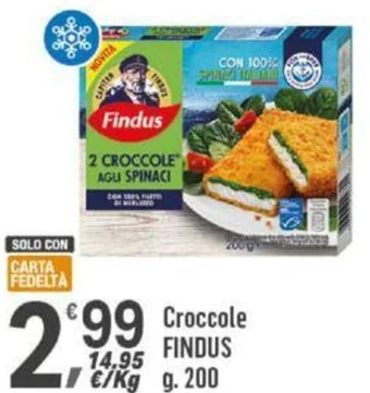Supermercati Dok Croccole FINDUS g. 200 offerta