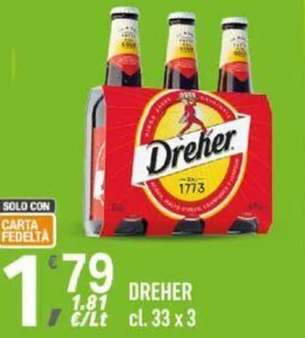 Supermercati Dok DREHER cl. 33 x 3 offerta
