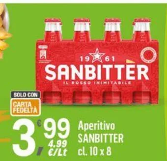 Supermercati Dok Aperitivo SANBITTER cl. 10 x 8 offerta