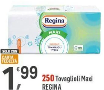 Supermercati Dok 250 Tovaglioli Maxi REGINA offerta