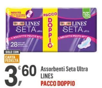 Assorbenti Seta Ultra LINES PACCO DOPPIO