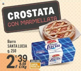 Supermercati Dok Burro SANTA LUCIA g.250 offerta