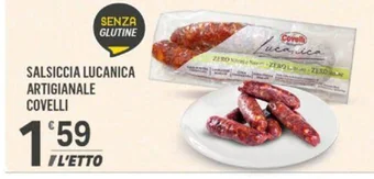 Supermercati Dok SALSICCIA LUCANICA ARTIGIANALE COVELLI offerta
