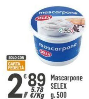 Supermercati Dok Mascarpone SELEX g. 500 offerta