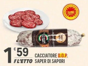 Supermercati Dok CACCIATORE D.O.P. SAPER DI SAPORI offerta