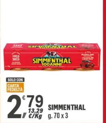 Supermercati Dok SIMMENTHAL g. 70 x 3 offerta