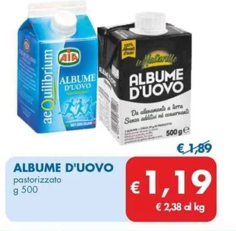 MD Discount ALBUME D'UOVO pastorizzato g 500 offerta