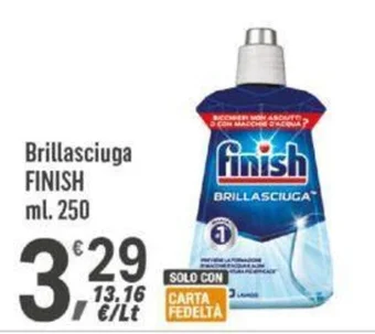 Supermercati Dok Brillasciuga FINISH ml. 250 offerta