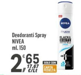 Deodoranti Spray NIVEA ml. 150