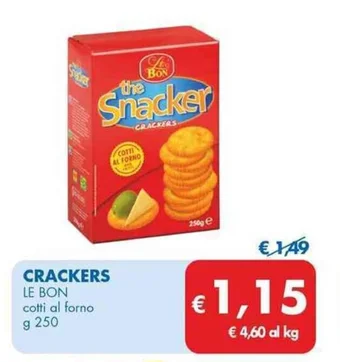 MD Discount CRACKERS LE BON cotti al forno g 250 offerta