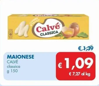 MD Discount MAIONESE CALVÉ classica g 150 offerta