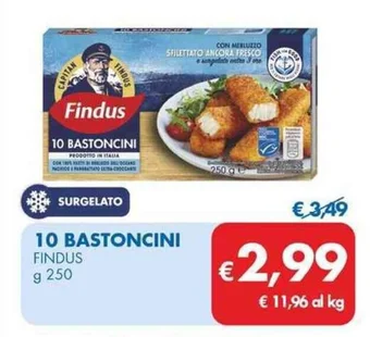 MD Discount 10 BASTONCINI FINDUS g 250 offerta