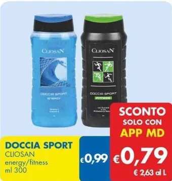 MD Discount DOCCIA SPORT CLIOSAN energy/fitness ml 300 offerta