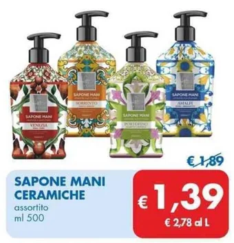MD Discount SAPONE MANI CERAMICHE assortito ml 500 offerta